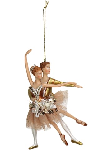 Kersten Bombka "Ballet Couple" w kolorze złoto-beżowym - 10 x 14  cm