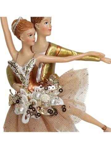 Kersten Kerstbal ''Ballet Couple'' beige/goudkleurig - (L)14 x (B)10 cm