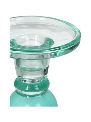 Kersten Świecznik w kolorze turkusowym - wys. 17,5 x Ø 9 cm