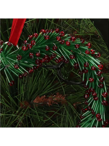 Kersten 4er-Set: Dekoanhänger ''Heart'' in Rot/ Grün - (L)16 x (B)16 cm