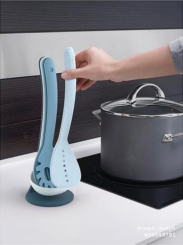 JosephJoseph 6tlg. Küchenhelfer-Set "Nest" in Hellblau/ Grau