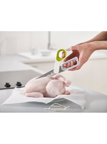 JosephJoseph Küchenschere "PowerGrip" in Weiß/ Grün - (L)22,4 cm