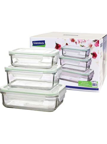 Glasslock Pojemniki (3 szt.) "Classic Microwave" w kolorze zielonym