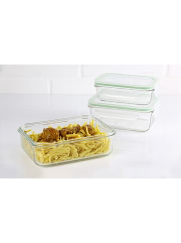 Glasslock 3-delige set: vershouddozen "Classic Microwave" groen