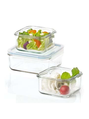 Glasslock 3er-Set: Frischhaltedosen "Classic Microwave" in Blau