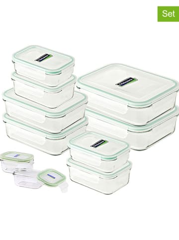 Glasslock 10-delige set: vershouddozen "Classic Type" groen