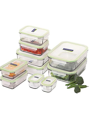 Glasslock 10-delige set: vershouddozen "Classic Type" groen