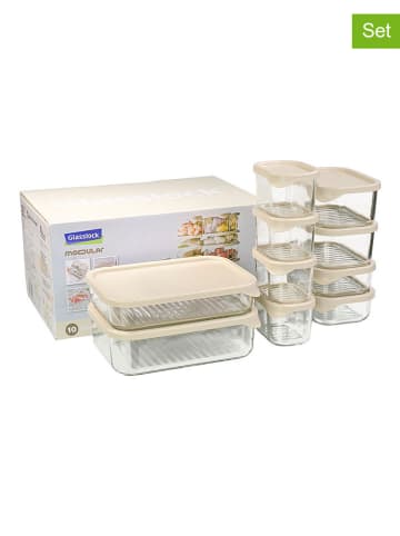 Glasslock 10-delige set: vershouddozen "Modular" beige