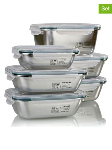 CUITISAN 6er-Set: Edelstahl-Frischhaltedosen ''Simple''
