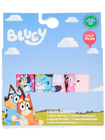 Bluey Majtki (3 pary) "Bluey" w kolorze jasnoróżowo-różowo-białym