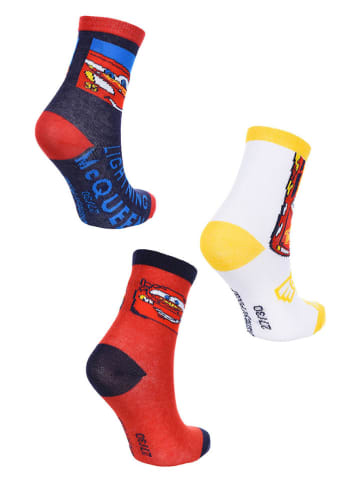 Disney Cars Skarpety (3 pary) "Auta" ze wzorem