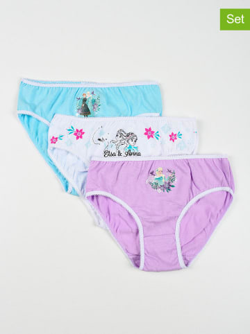 Disney Frozen 3-delige set: slips "Frozen" lichtblauw/wit/paars