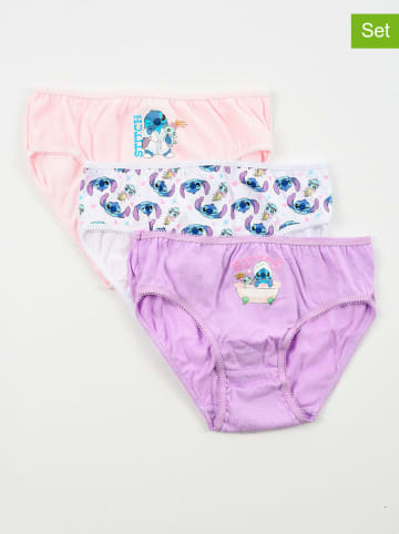 Lilo & Stitch 3er-Set: Slips: "Lilo & Stitch" in Rosa/ Bunt/ Lila