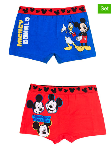 Disney Mickey Mouse 2-delige set: boxershorts "Mickey" blauw/rood