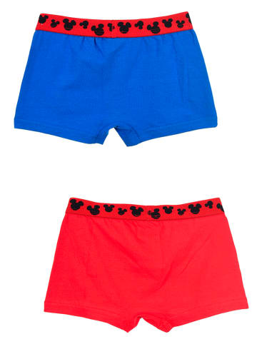 Disney Mickey Mouse 2er-Set: Boxershorts "Mickey" in Blau/ Rot