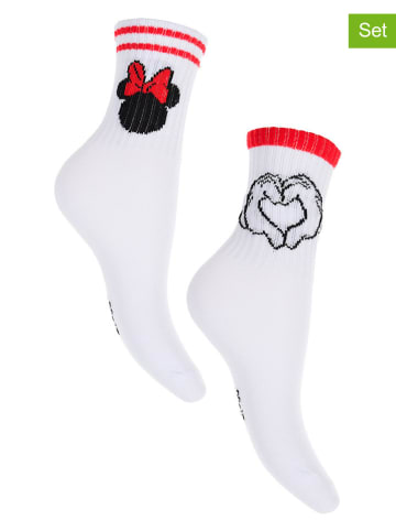 Disney Minnie Mouse 2er-Set: Socken "Minnie" in Weiß