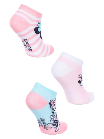 Disney Minnie Mouse Skarpety (3 pary) "Minnie" w kolorze jasnoróżowym