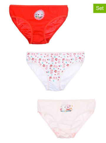 Peppa Pig 3-delige set: Slip "Peppa Pig" rood/wit/lichtroze