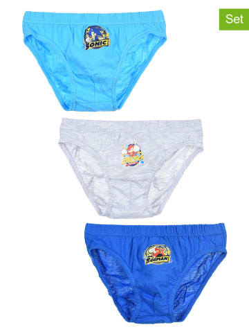 Sonic 3er-Set: Slips "Sonic" in Blau/ Weiß
