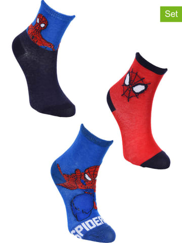 Spiderman 3er-Set: Socken "Spiderman" in Blau/ Rot