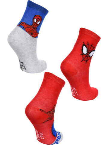 Spiderman Skarpety (3 pary) "Spider-Man" w kolorze czerwono-szarym