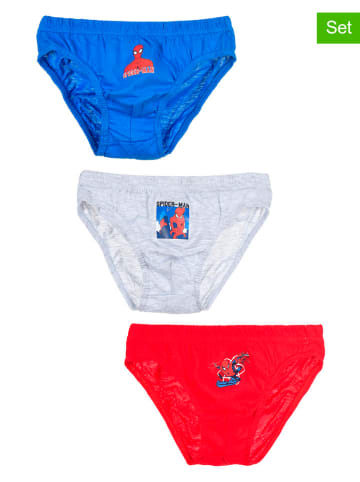 Spiderman 3-delige set: slips "Spiderman" blauw/lichtgrijs/rood