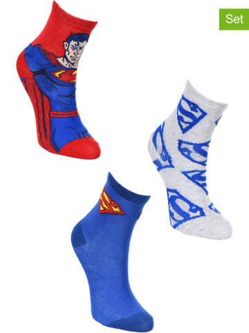 Superman 3er-Set: Socken "Superman" in Blau/ Rot/ Weiß