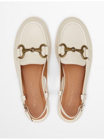 Marc O'Polo Shoes Leder-Slingballerinas in Creme