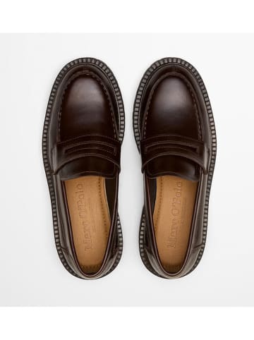 Marc O'Polo Shoes Leder-Mokassins "Phia" in Braun