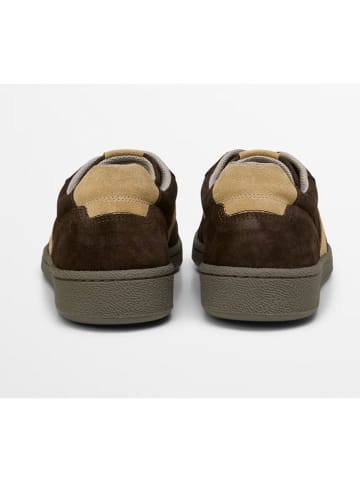 Marc O'Polo Shoes Leren sneakers "Court" bruin/beige