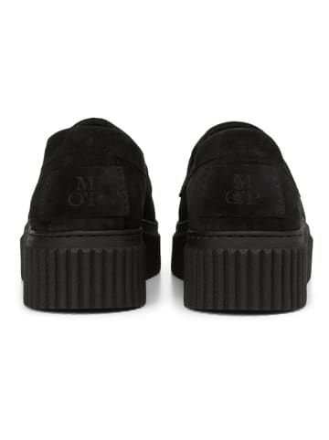 Marc O'Polo Shoes Leder-Keilmokassins  in Schwarz