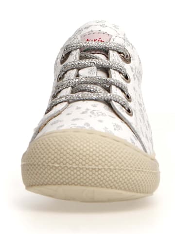 Naturino Leren loopleerschoenen "Cocoon" wit/zilverkleurig