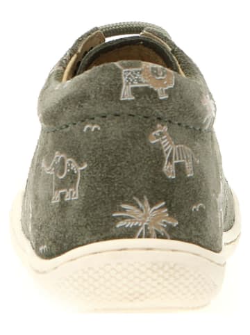 Naturino Skórzane buty "Cocoon" w kolorze khaki do nauki chodzenia