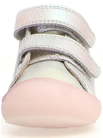 Naturino Leren loopleerschoenen "Cocoon" zilverkleurig/meerkleurig