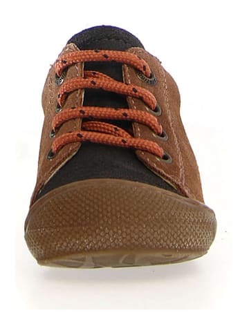 Naturino Leren sneakers "Romy" lichtbruin/donkerblauw