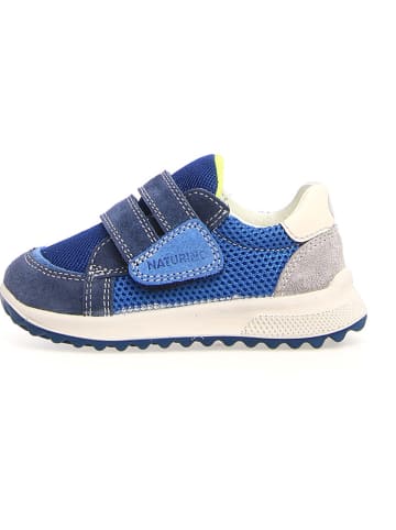 Naturino Leder-Sneakers "Wondi" in Blau/ Grau/ Creme