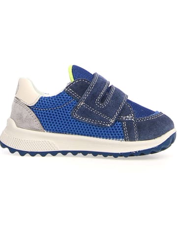 Naturino Skórzane sneakersy "Wondi" w kolorze niebiesko-szaro-kremowym