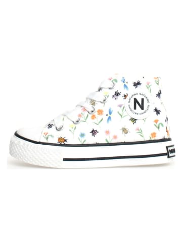 Naturino Sneakersy "Ylfas" w kolorze białym ze wzorem