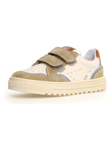 Naturino Skórzane sneakersy "Ariton" w kolorze beżowo-oliwkowym