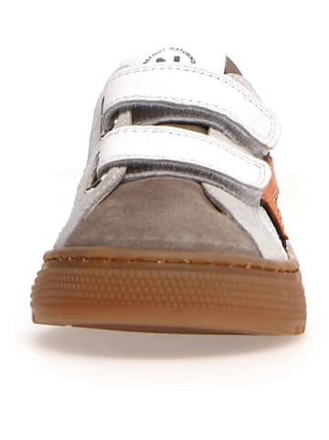 Naturino Leren sneakers "Blitz" wit/bruin/oranje