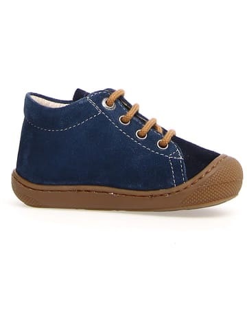 Naturino Leder-Lauflernschuhe "Cocoon" in Dunkelblau/ Hellbraun