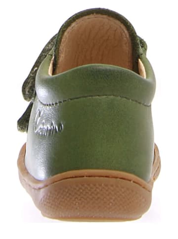 Naturino Skórzane buty "Cocoon" w kolorze zielonym do nauki chodzenia