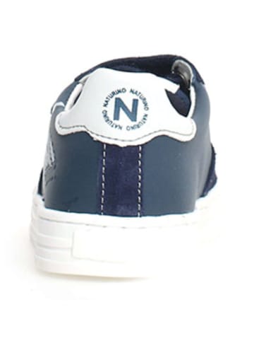Naturino Skórzane sneakersy "Hess 2" w kolorze granatowym