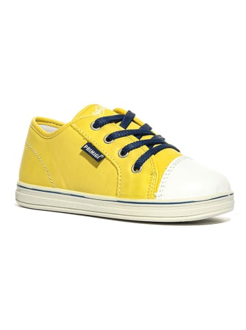 Primigi Skórzane sneakersy "Aygo" w kolorze żółtym