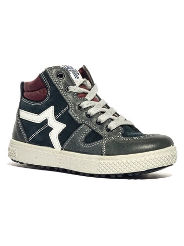 Primigi Skórzane sneakersy "Barth 28" w kolorze granatowo-szarym