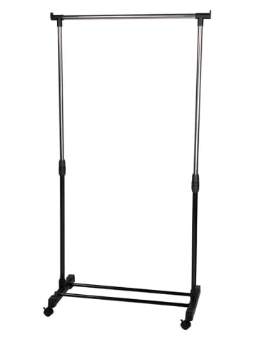 Alpina Kleiderständer in Schwarz/ Silber - (B)78 x (H)158 x (T)41 cm