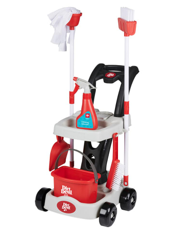 Dirt Devil 8-delige schoonmaakwagen-speelset rood/wit - vanaf 4 jaar