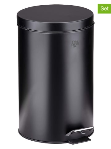 Dirt Devil 2-delige set: afvalemmer zwart - 12 l