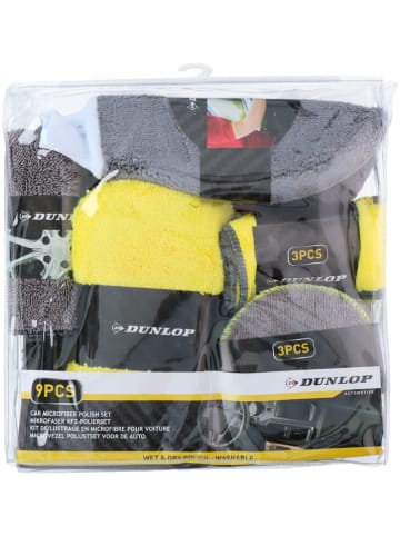 Dunlop 9tlg. auto-schoonmaakset geel/zwart