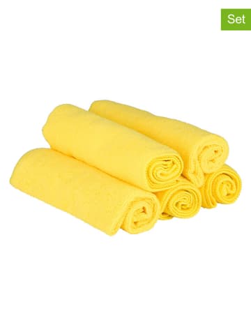Dunlop 5-delige set: auto-microvezeldoeken geel - (L)40 x (B)40 cm
